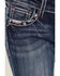 Image #2 - Grace in LA Girls' Medium Wash Americana Star & Flag Bootcut Stretch Denim Jeans, Medium Wash, hi-res