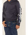 Image #2 - Wrangler Infant Boys' Long Sleeve Logo Fleece Hoodie, Grey, hi-res