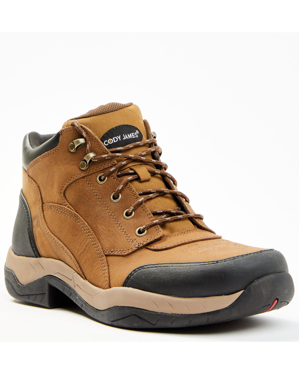 Image #1 - Cody James Men's 5" Endurance Soft Song Shin Buff Lace-Up Work Boots - Soft Toe, Tan, hi-res