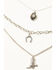 Image #1 - Shyanne Women's 3 Layered Necklace And Earrings Jewelry Set - 2 Piece, Silver, hi-res