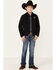 Image #3 - Ariat Boys' New Team Zip Up Softshell Jacket, Black, hi-res