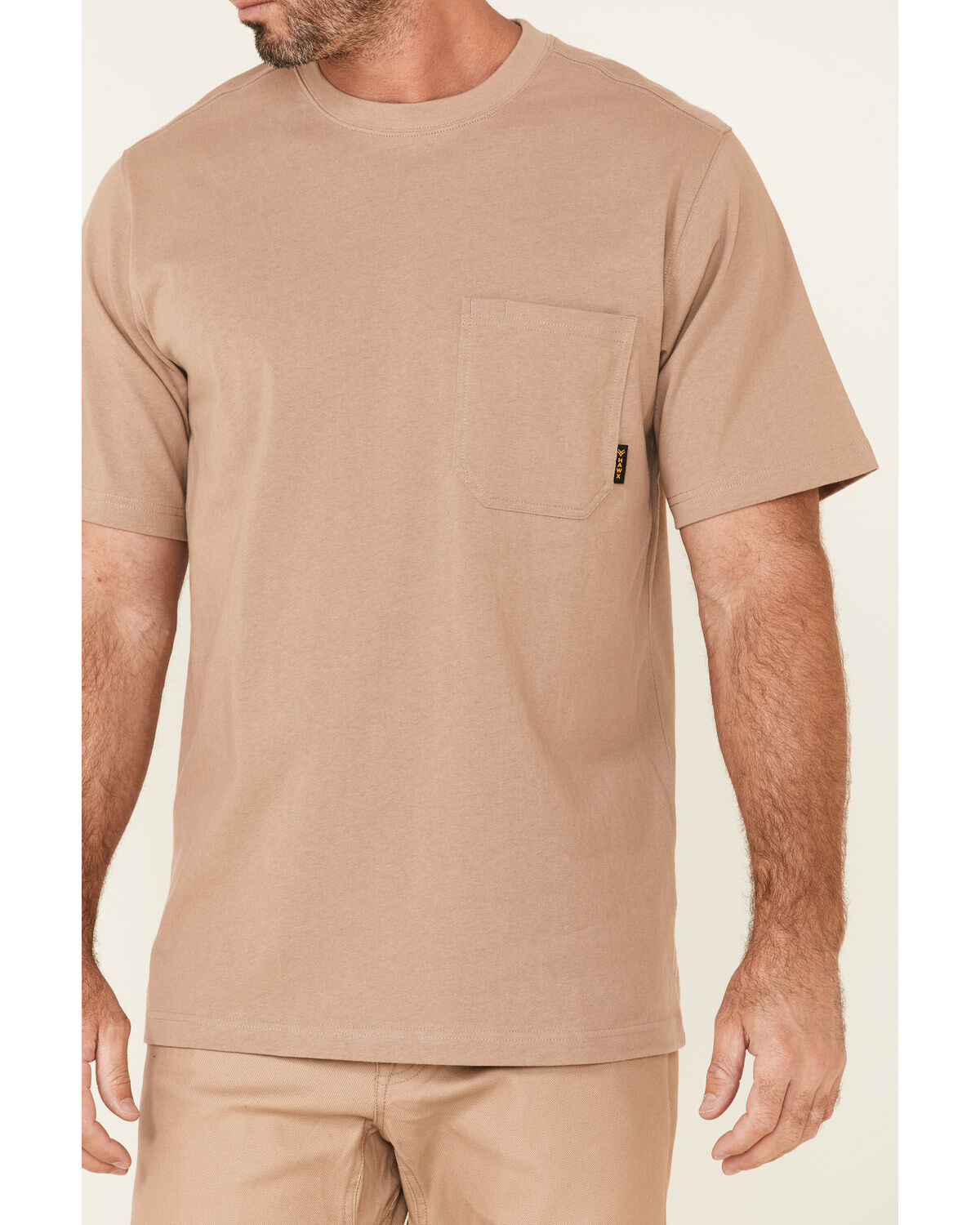 Image #3 - Hawx Men's Forge Short Sleeve Work Pocket T-Shirt, Natural, hi-res