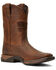 Image #1 - Ariat Boys' Anthem Patriot Distressed Western Boot - Square Toe, Brown, hi-res