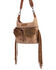 Image #4 - Wrangler Women's Fringe Floral Tooled Denim Crossbody Bag , Brown, hi-res