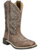 Image #1 - Smoky Mountain Girls' Willow Western Boots - Broad Square Toe, Brown, hi-res