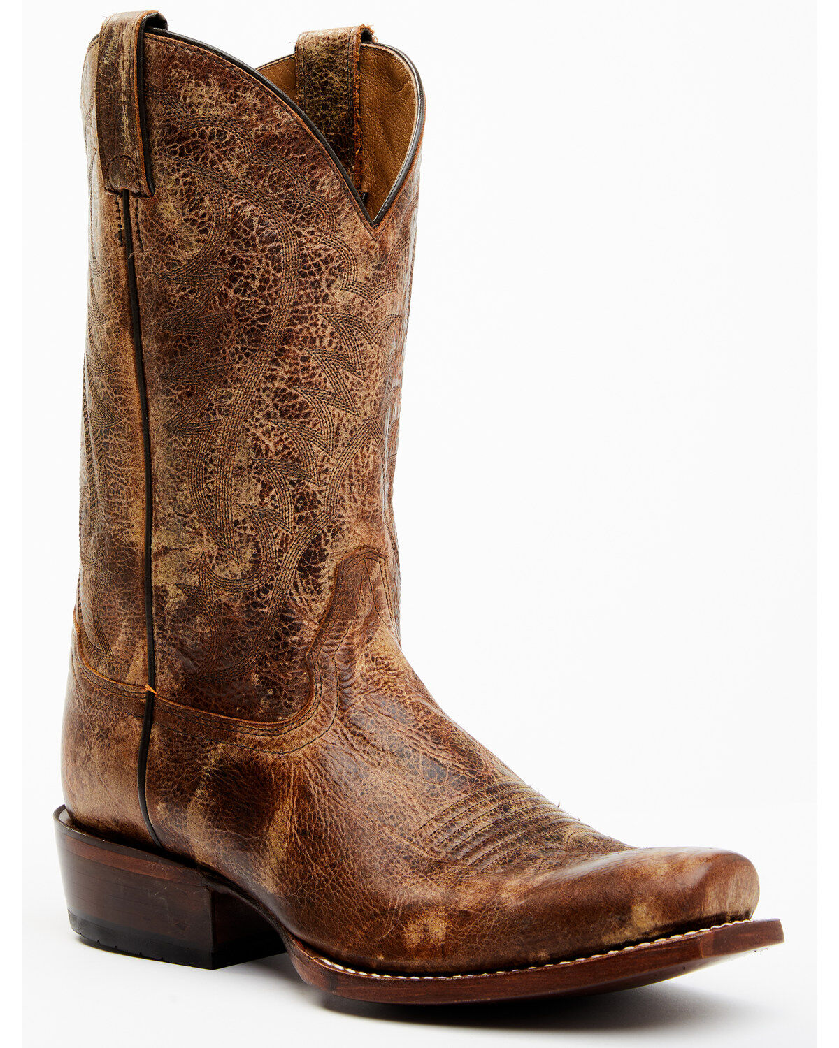 Image #1 - Moonshine Spirit&reg; Men's Distressed Western Boots - Square Toe, Tan, hi-res