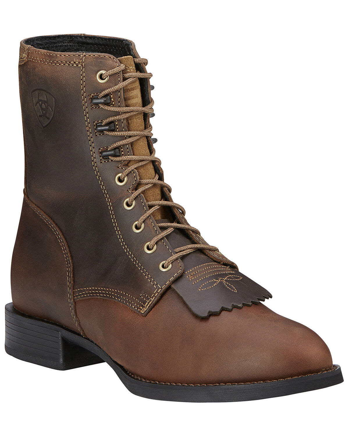 Ariat Men's Heritage Lacer Western Boots - Round Toe, Distressed, hi-res
