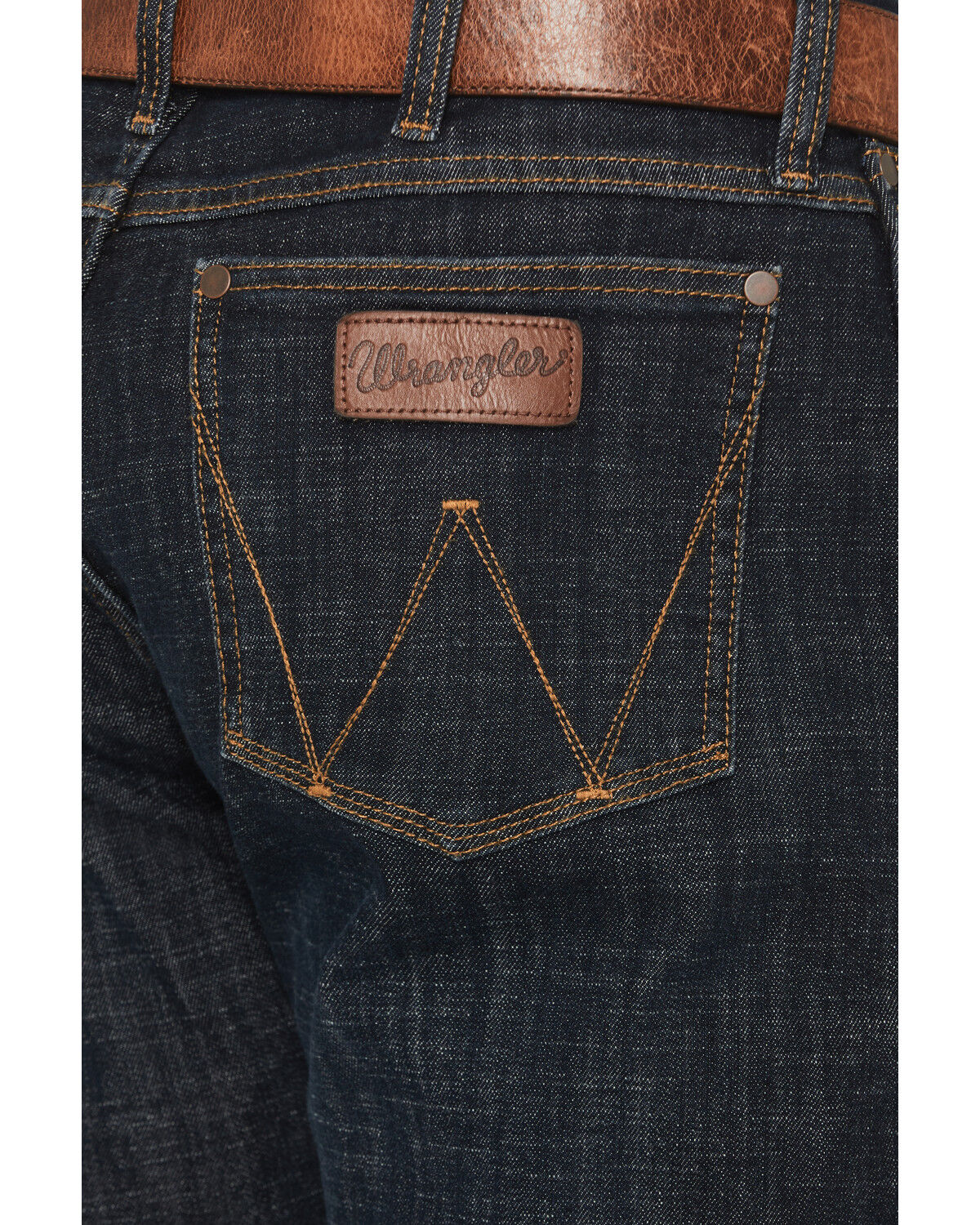Image #4 - Wrangler Retro Men's Dax Dark Wash Slim Bootcut Stretch Denim Jeans, Indigo, hi-res