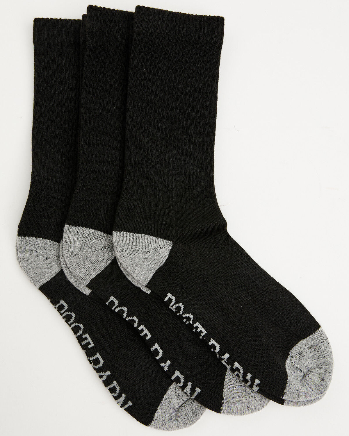 Boot Barn Women's Basic Crew Sock Pack - 3 Pack, Black, hi-res