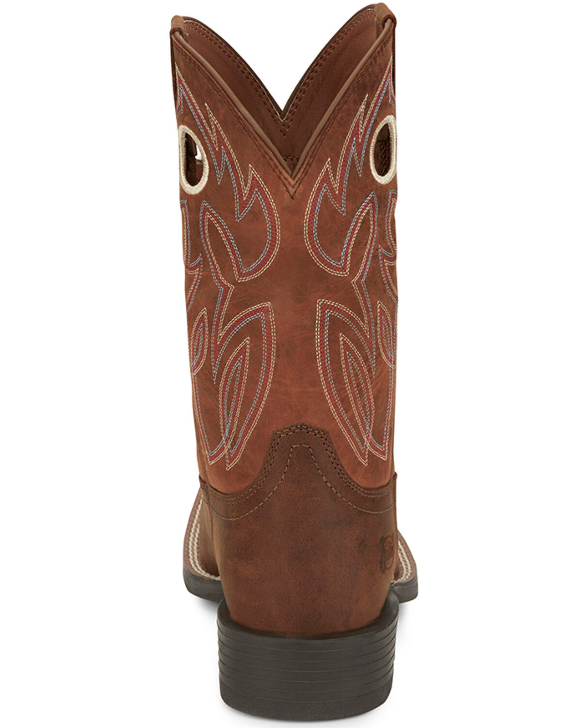 Image #5 - Justin Men's Stampede Bowline Western Boots - Broad Square Toe, Brown, hi-res