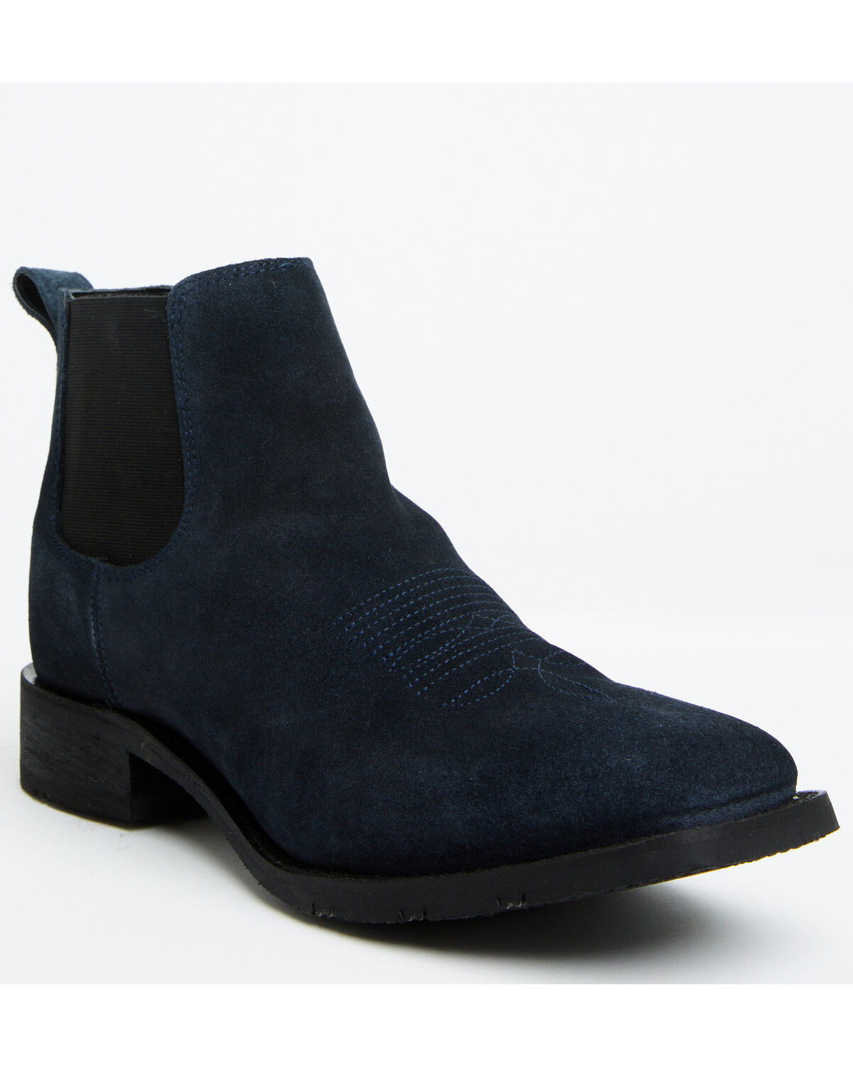 Laredo Men's Cambridge Suede Western Ankle Boots - Broad Square Toe, Blue, hi-res