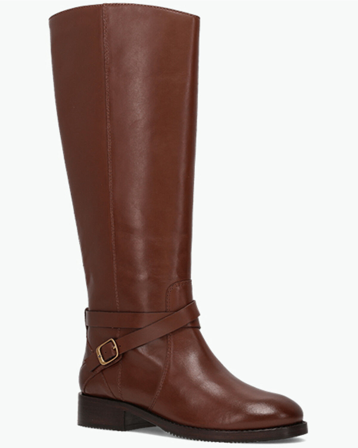 Frye Women's Melissa Belted Riding Fashion Boots - Round Toe, Brown, hi-res