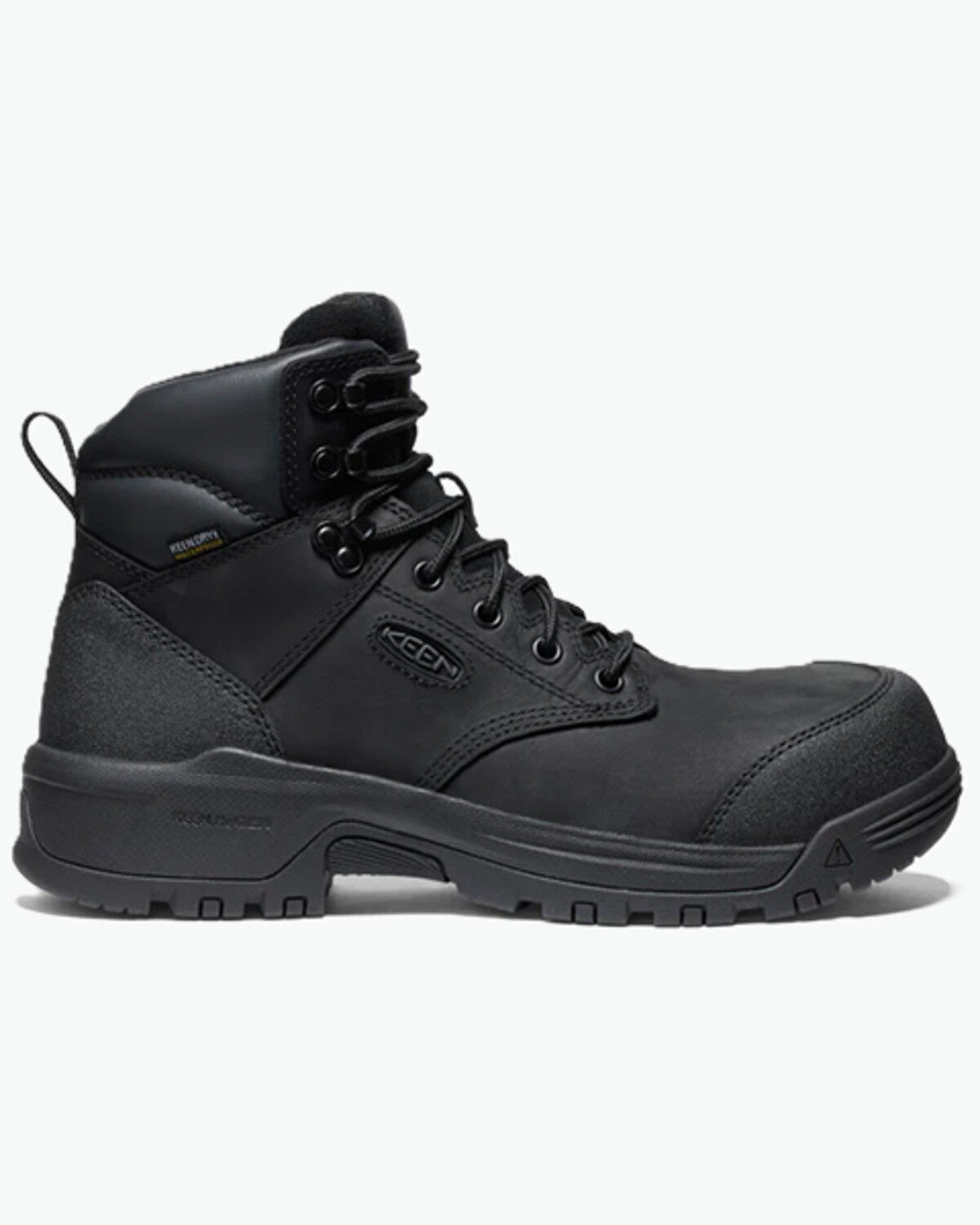 Keen Men's Evanston Waterproof Work Boots - Carbon toe, Black, hi-res