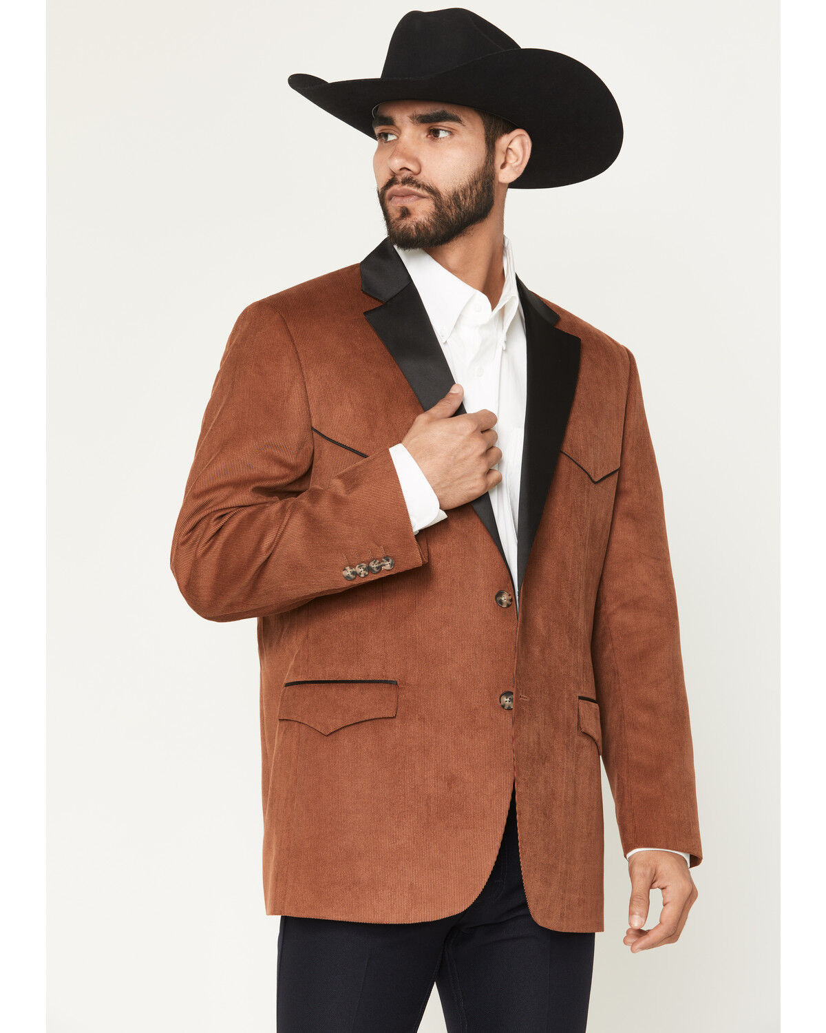 Image #1 - Cody James Black 1978&reg; Men's Solid Corduroy Button-Down Sportcoat, Brown, hi-res