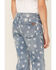 Image #4 - Rock & Roll Denim Girls' Star Print Striped Panel Medium Wash Flare Jeans, Medium Wash, hi-res