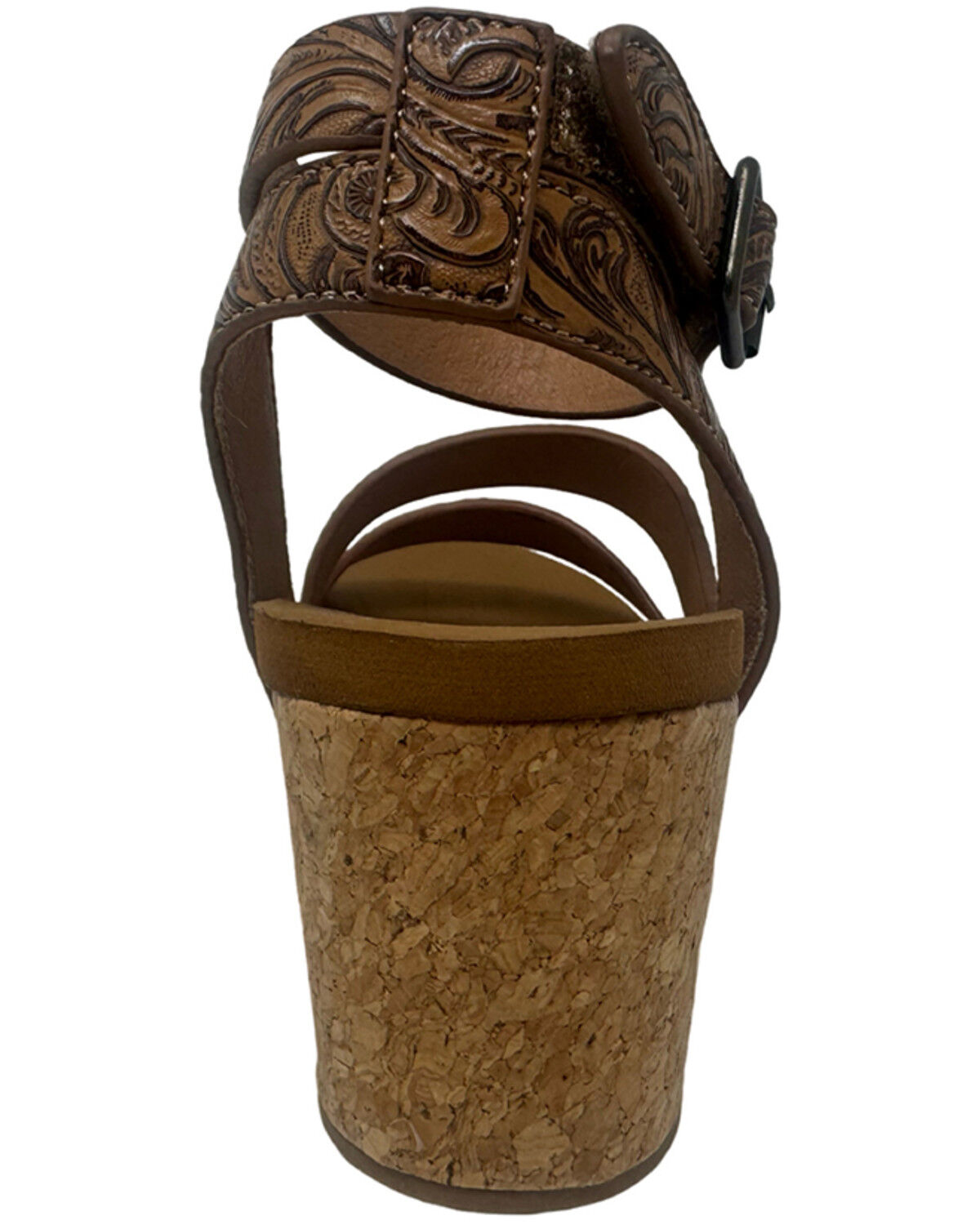Image #5 - Very G Women's Kiara Tooled Platform Sandals, Chocolate, hi-res