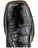 Image #6 - El Dorado Men's American Alligator Exotic Western Boots - Broad Square Toe, Chocolate, hi-res