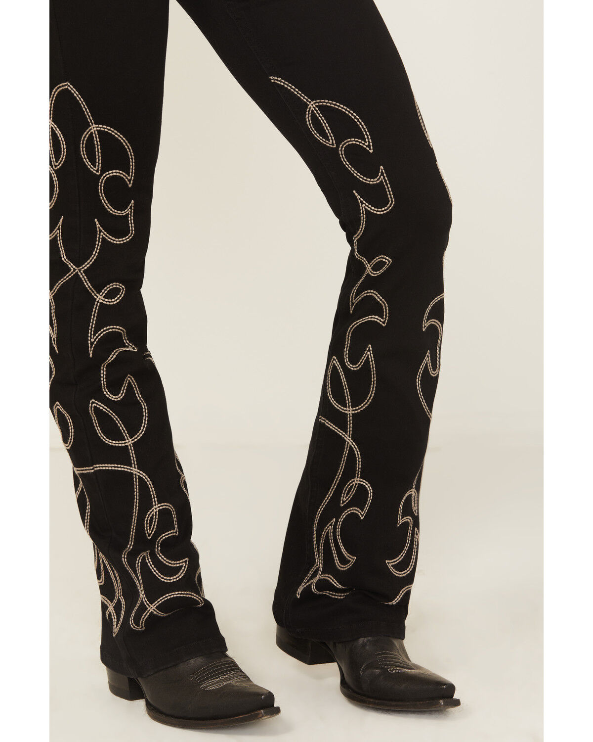 Image #3 - Idyllwind Women's Legend High Rise Boot Stitch Bootcut Super Stretch Denim Jeans, Black, hi-res