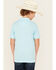 Image #4 - Ariat Boys' Tek Short Sleeve Polo Shirt , Aqua, hi-res