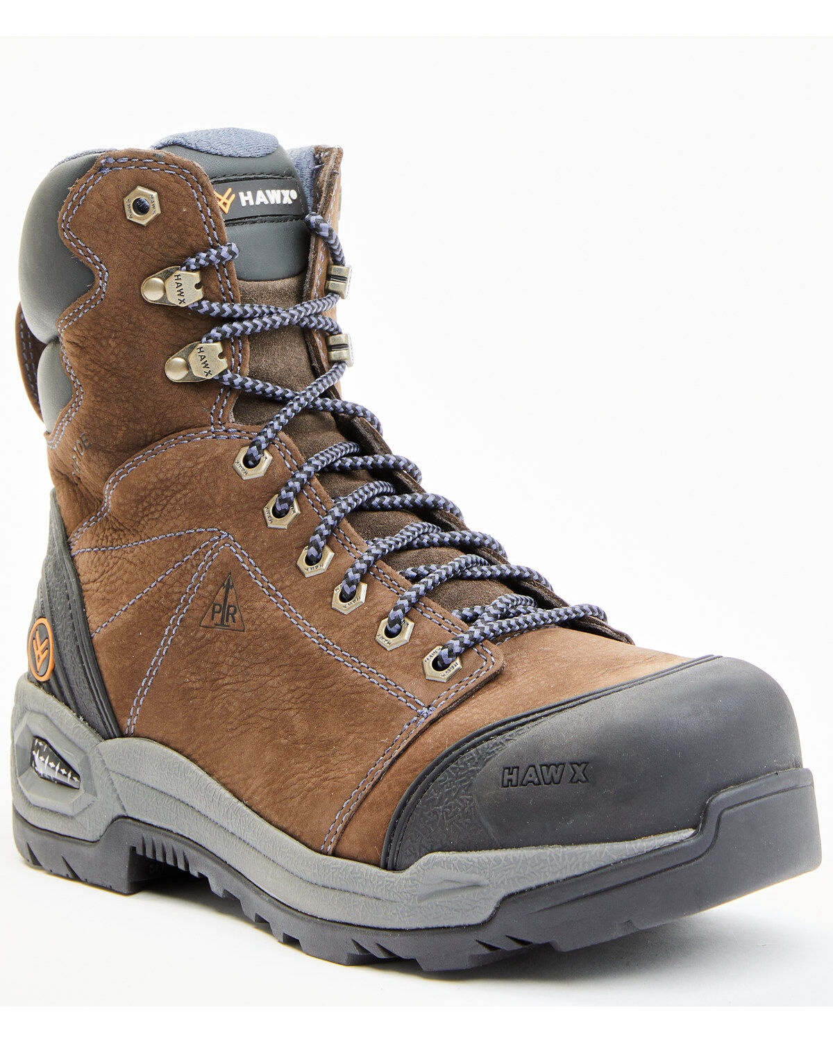 Image #1 - Hawx Men's 8" Lace-To-Toe Tyche Deep Seated Work Boots - Composite Toe, Chocolate, hi-res