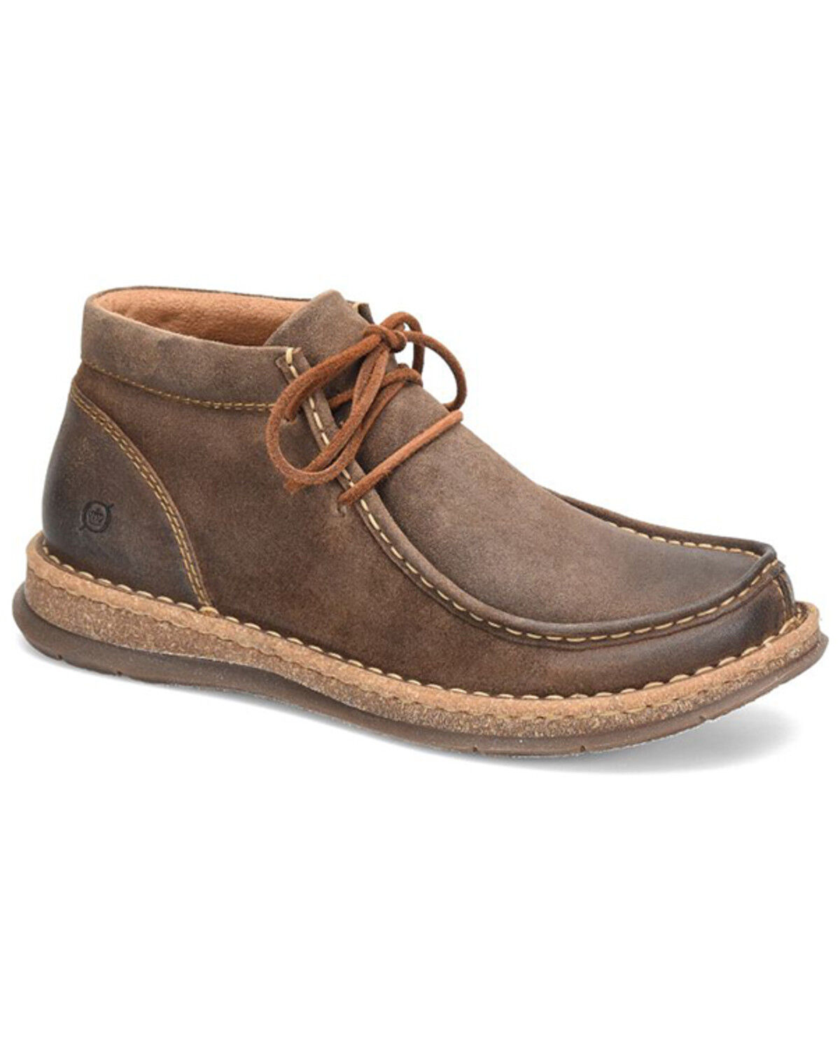 Born Men's Brock Distressed Casual Shoes - Moc Toe, Taupe, hi-res