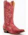 Image #1 - Shyanne Women's Bambi Suede Western Boots - Snip Toe, Red, hi-res