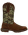 Image #2 - Durango Men's Rebel Camo Western Boots - Broad Square Toe, Brown, hi-res