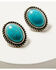 Image #2 - Shyanne Women's Frontier Antique Oval Earrings , Silver, hi-res