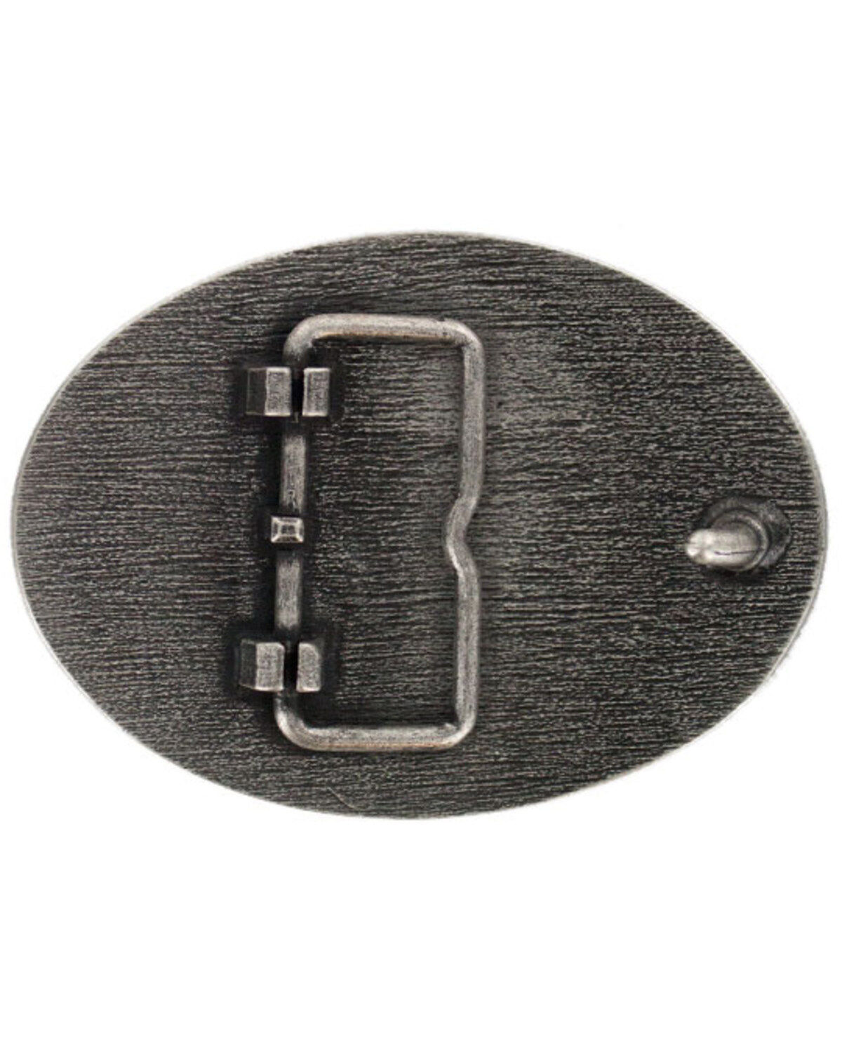 Image #2 - Cody James&reg; Longhorn Antiqued Silver-Tone Oval Belt Buckle, Silver, hi-res
