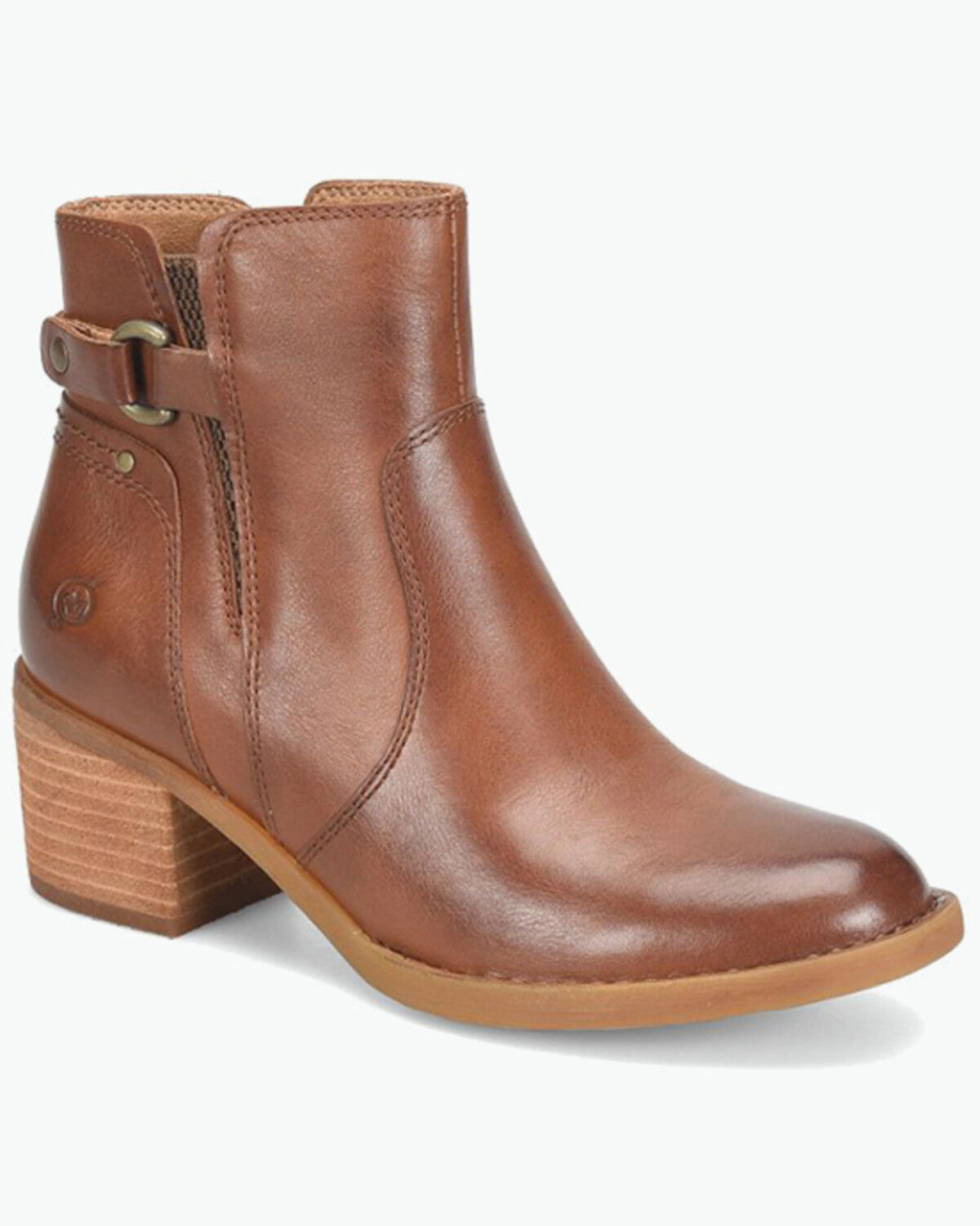 Image #1 - Born Women's Reis Western Booties - Round Toe, Brown, hi-res