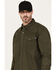 Image #2 - Hawx Men's Long Sleeve Snap Work Shirt, Olive, hi-res