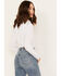 Image #4 - Scully Women's Floral Embroidered Long Sleeve Western Shirt, White, hi-res
