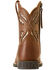 Image #3 - Ariat Toddler Girls' Round Up Bliss Western Boots - Broad Square Toe , Brown, hi-res