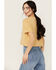 Image #4 - Rock 7 Roll Denim Women's Get Wild Short Sleeve Graphic Tee, Mustard, hi-res
