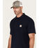 Image #3 - Carhartt Men's Loose Fit Midweight Short Sleeve Button-Down Polo Shirt , Navy, hi-res