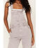 Image #3 - Cleo + Wolf Women's High Rise Wide Denim Overalls, Dark Wash, hi-res