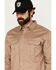 Image #2 - Hawx Men's FR Woven Long Sleeve Button-Down Work Shirt -Tall, Beige, hi-res