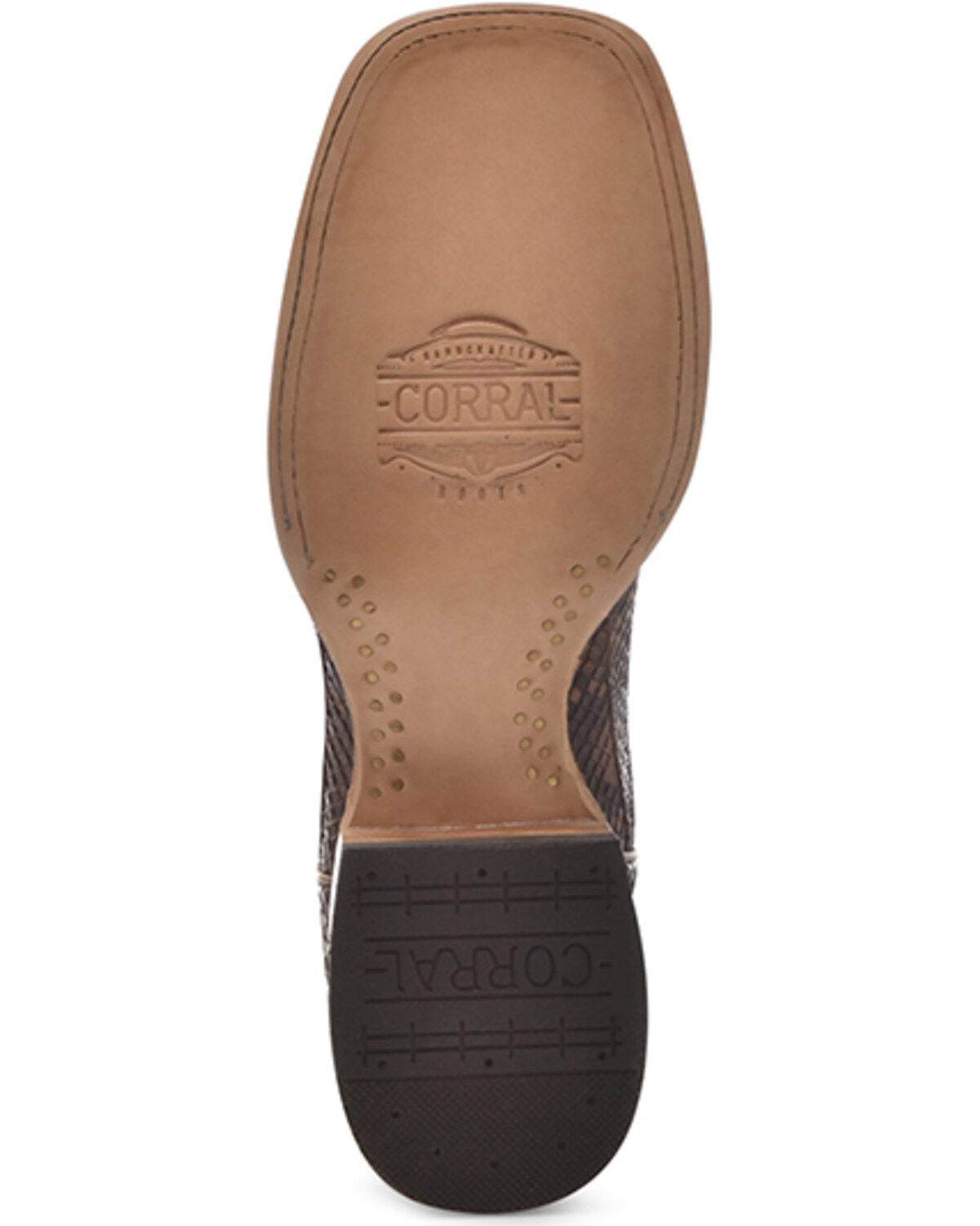 Image #6 - Corral Men's Exotic Python Western Boots - Broad Square Toe, Taupe, hi-res