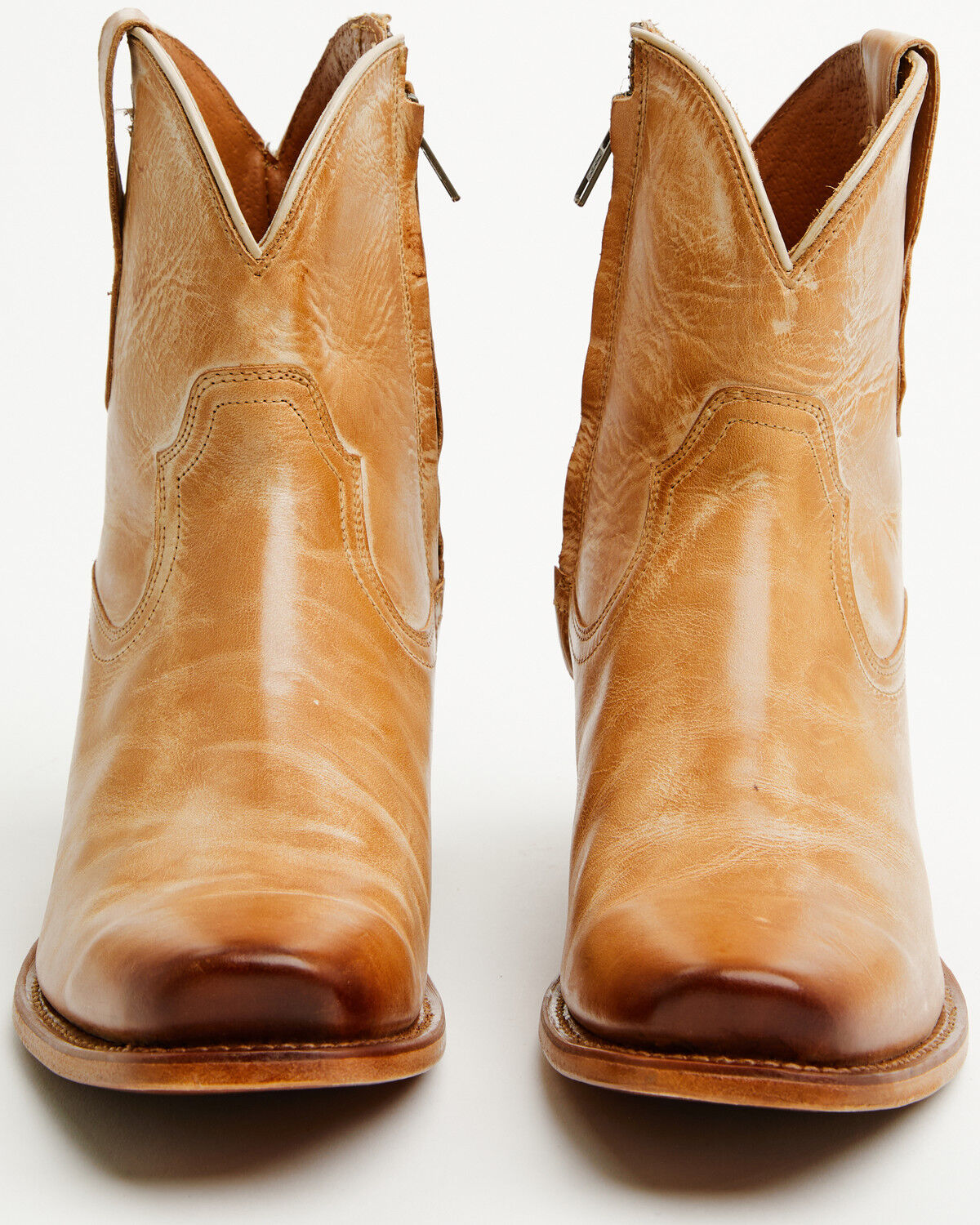 Image #2 - Cleo + Wolf Women's Fern Western Booties - Fashion Square Toe, Tan, hi-res