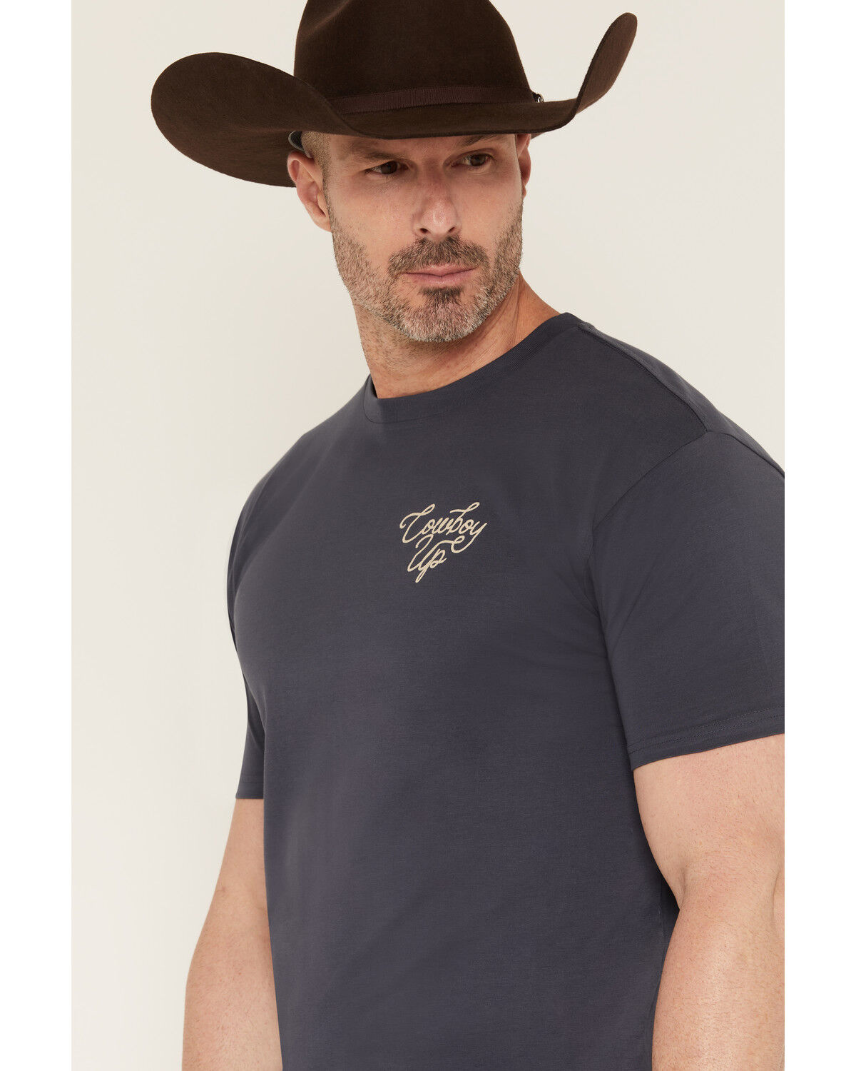 Image #3 - Cowboy Up Men's Durable By Nature Short Sleeve Graphic T-Shirt, Blue, hi-res