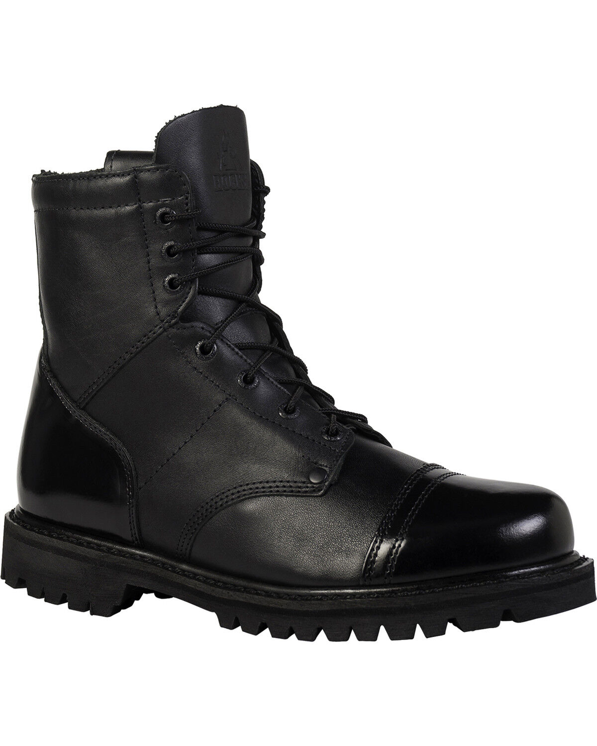 Image #1 - Rocky Men's Side Zipper Duty Boots, Black, hi-res