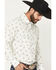 Image #2 - Rock & Roll Denim Men's Floral Print Long Sleeve Snap Stretch Western Shirt, Natural, hi-res