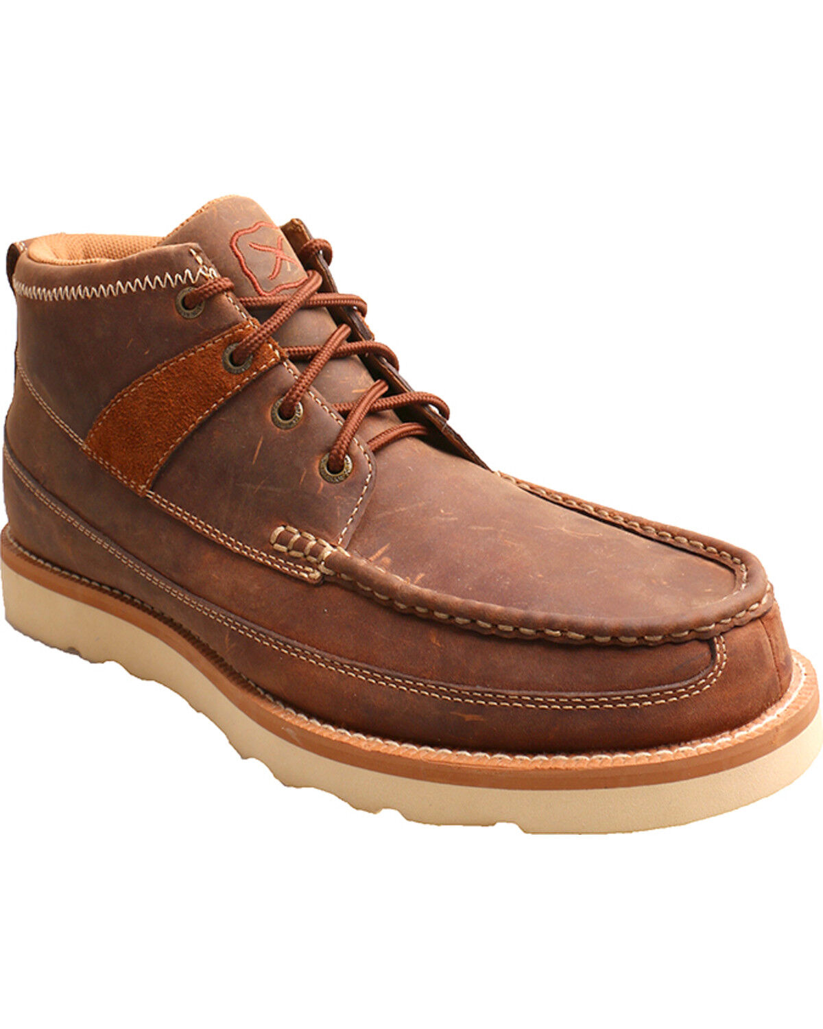 Twisted X Men's Lace Up Driving Mocs, Peanut, hi-res