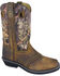 Image #2 - Smoky Mountain Women's Pawnee Camo Western Boots - Square Toe, Brown, hi-res