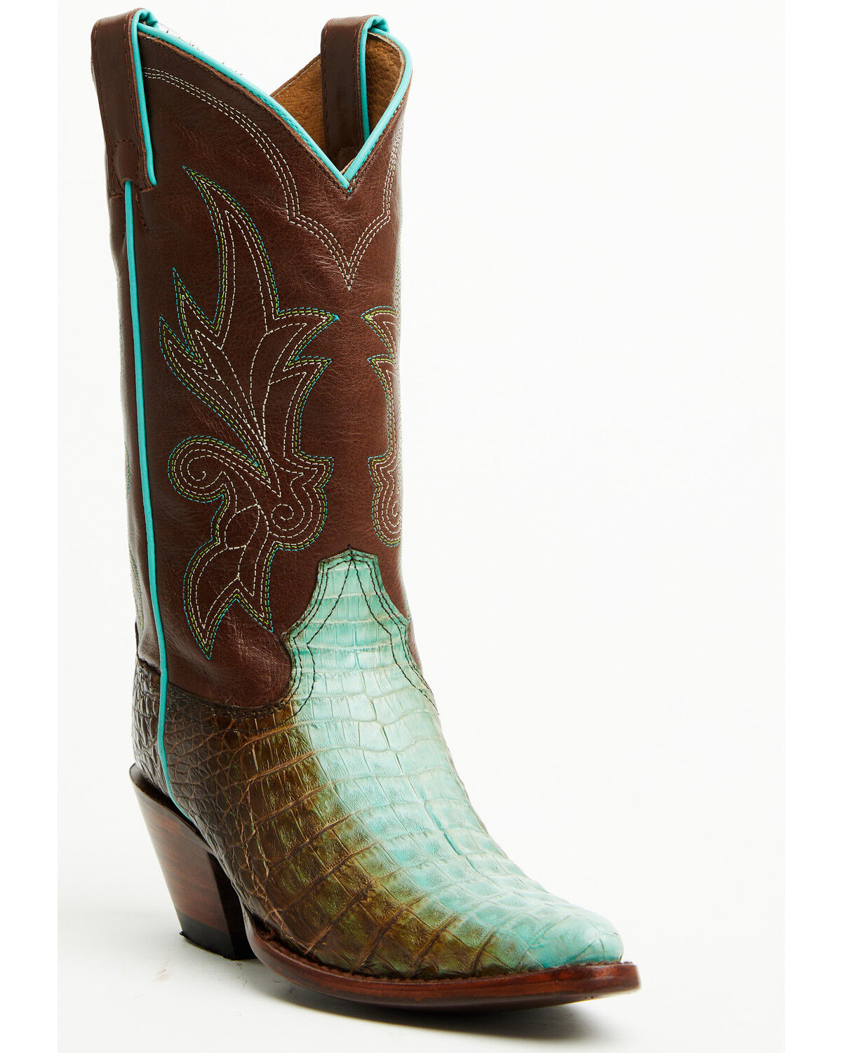 Image #1 - Shyanne Women's Maggie Exotic Caiman Western Boots - Round Toe, Multi, hi-res