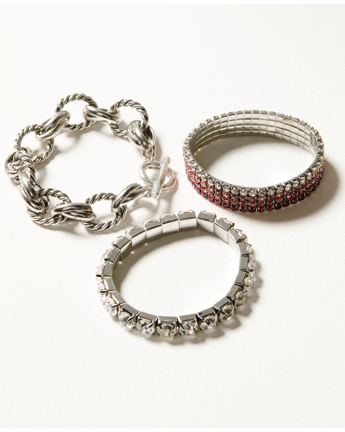 Image #1 - Idyllwind Women's 3-piece Waverly Bracelet Set, Silver, hi-res