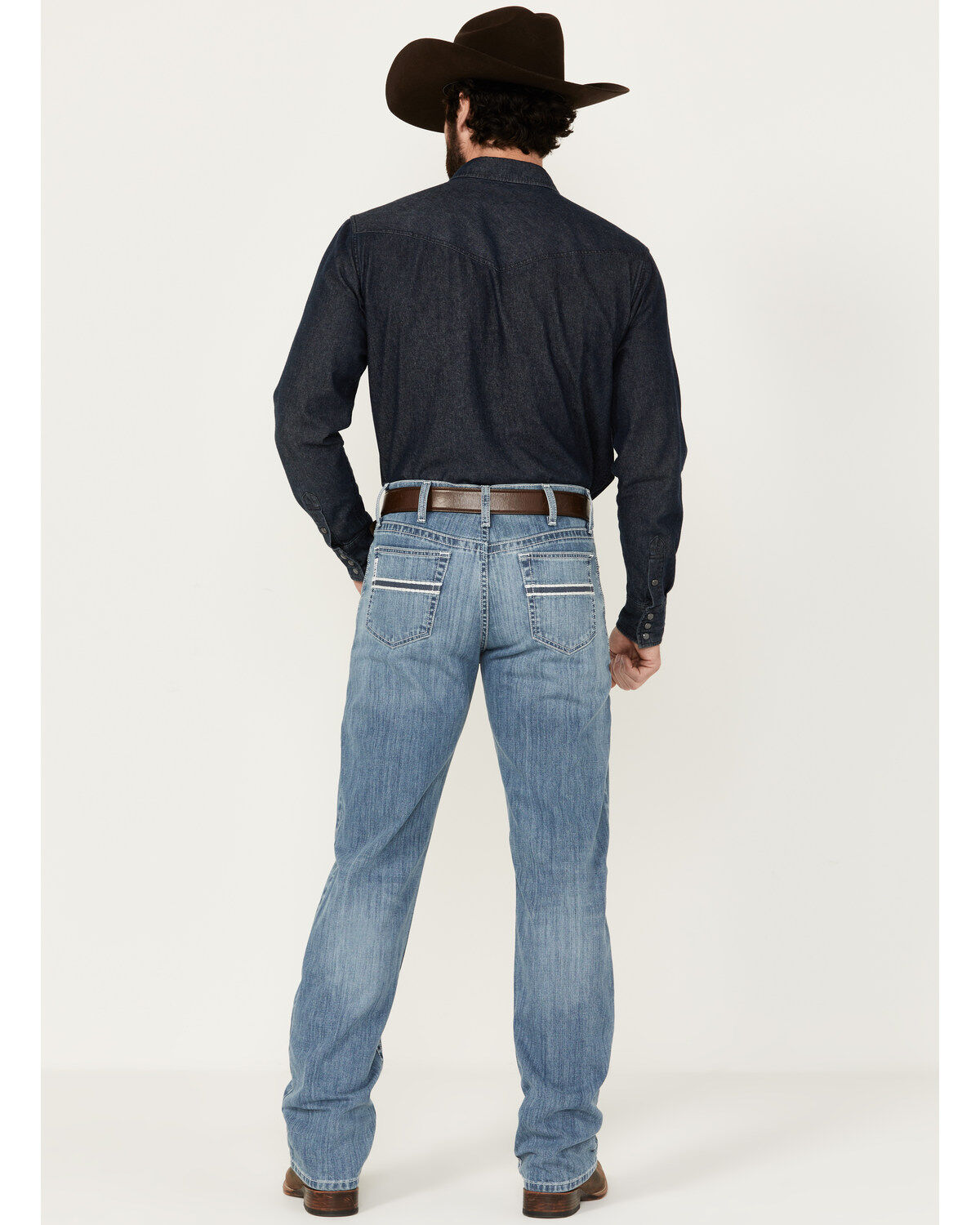 Image #3 - Cinch Men's White Label Medium Stonewash Relaxed Straight Stretch Performance Denim Jeans, Medium Wash, hi-res