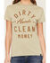 Image #3 - Troll Co Women's Juno Short Sleeve Graphic Work Tee, Beige, hi-res