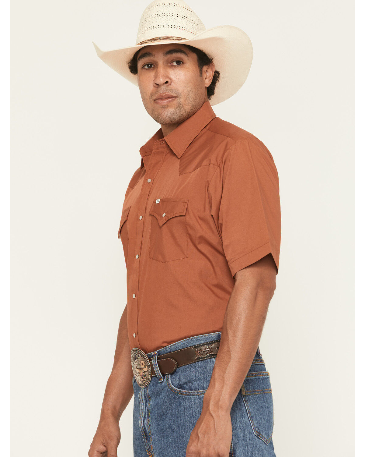 Image #2 - Ely Walker Men's Boot Barn Exclusive Solid Short Sleeve Snap Western Shirt - Tall, , hi-res