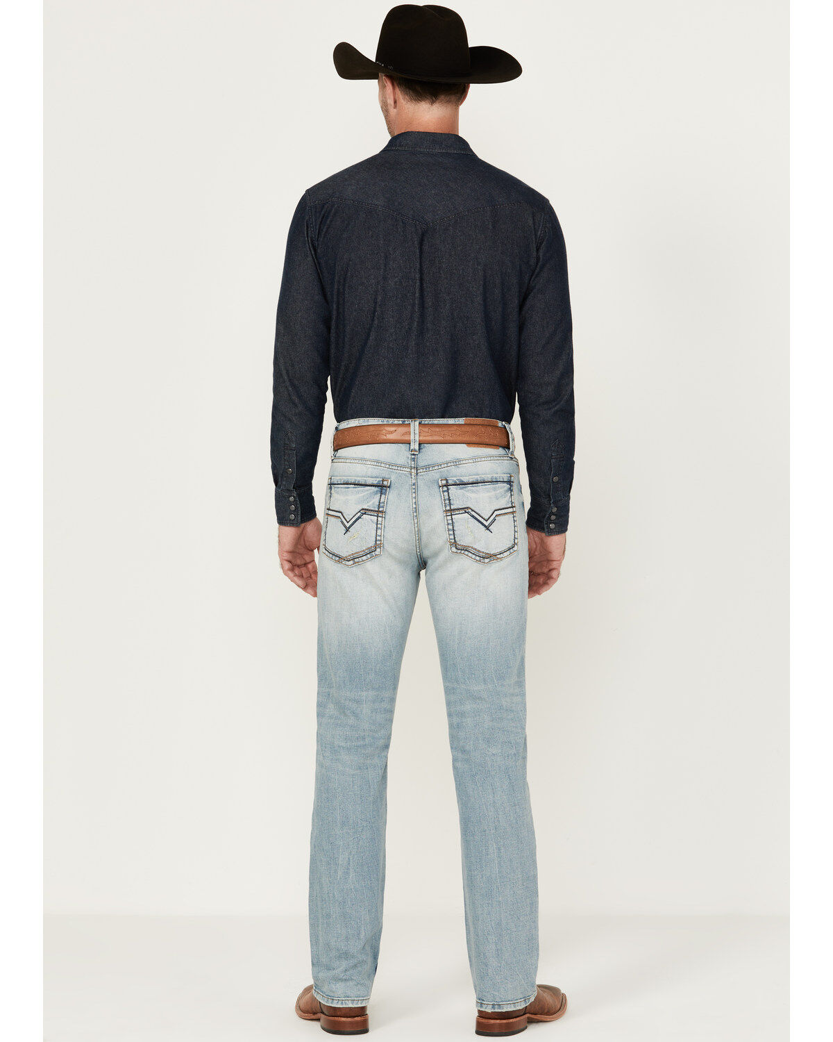 Image #3 - Moonshine Spirit&reg; Men's Sutton Wash Decker Slim Straight Stretch Denim Jeans, Indigo, hi-res